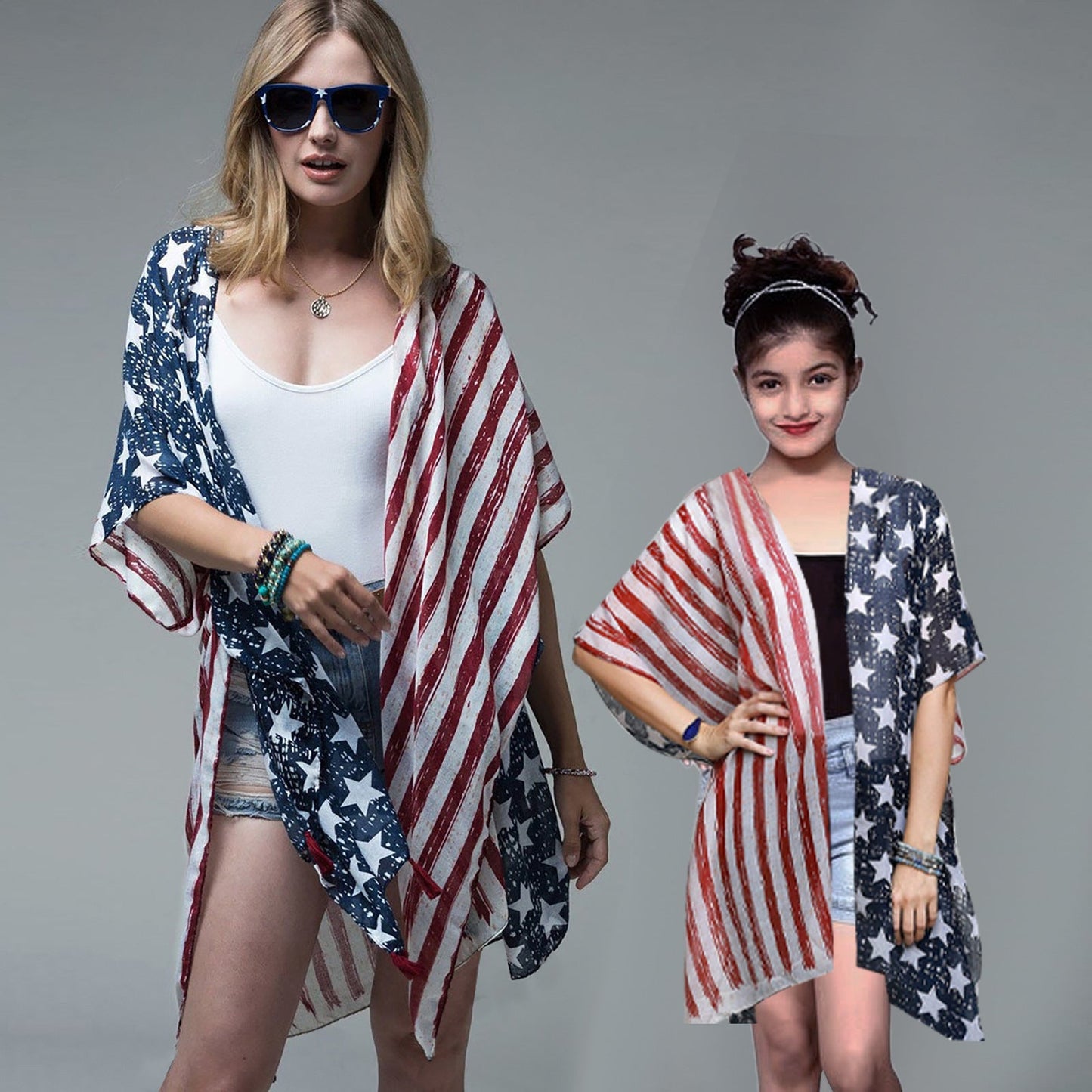 Casual Indenpence Day Flag Summer Beach Cover Ups-Swimwear-The same as picture-Adult-Size-Free Shipping Leatheretro