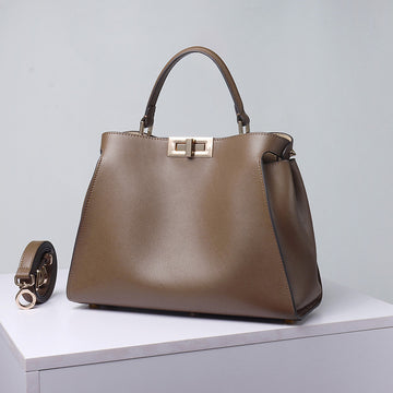 Genuine Leather Large Women’s Crossbody & Handbag-Handbags-Black King Size 39-Free Shipping Leatheretro