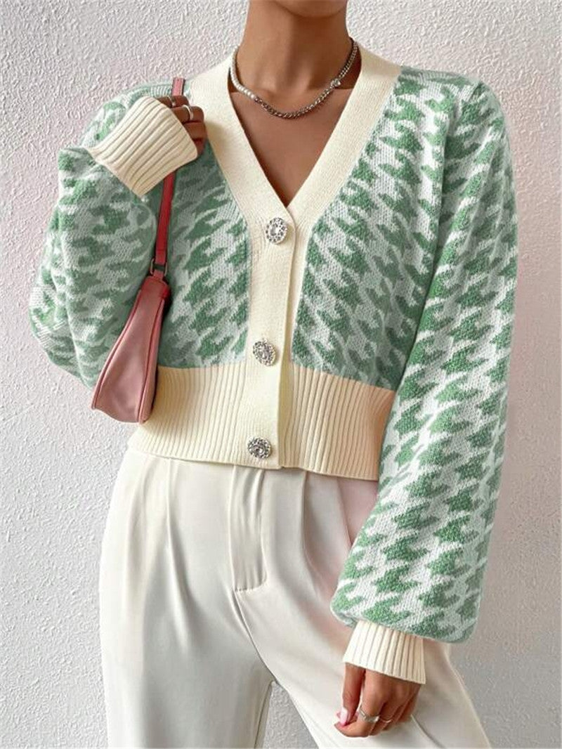 Fashion Women Knitted Cardigan Sweaters-Sweater&Hoodies-Green-S-Free Shipping Leatheretro