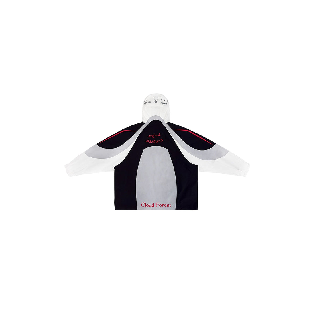 MIICHOUS Arc Contrast Panel Embroidered Windbreaker-Jacket-S-Free Shipping Leatheretro