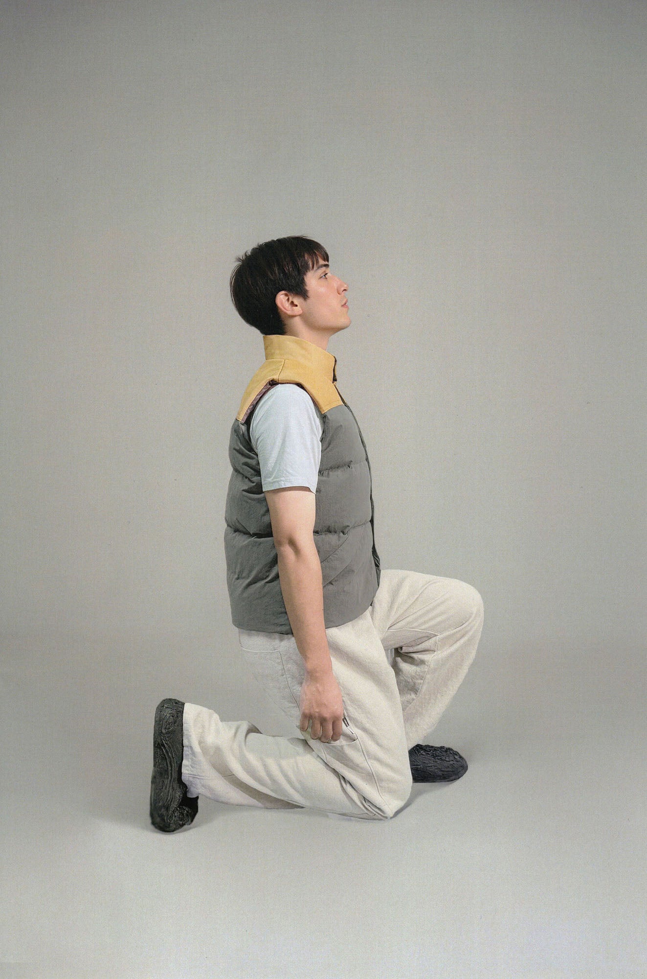 URBAN+FOREST Contrast Down Puffer Vest-Vest-S (Preorder)-Gray-Free Shipping Leatheretro