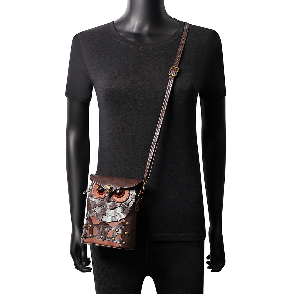 Medieval Colorblock Studded PU Leather Women's Crossbody Bag-FBG225CF-Free Shipping Leatheretro