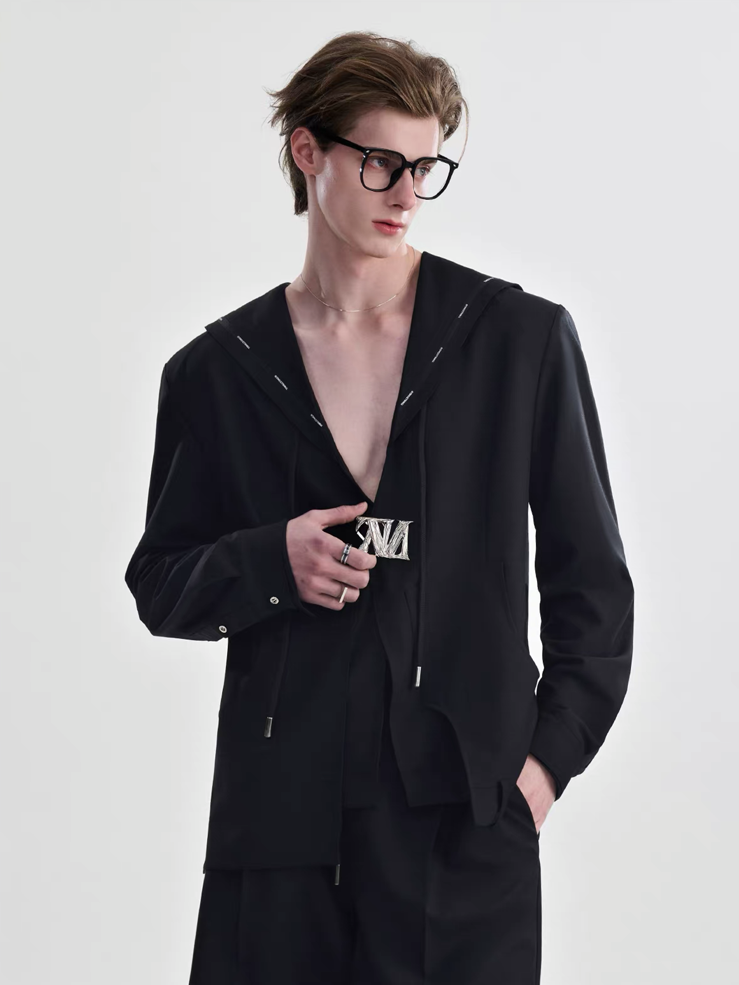 TIWILLTANG Minimal Sailor Collar Shirt-Shirt-S-White-Long-Free Shipping Leatheretro