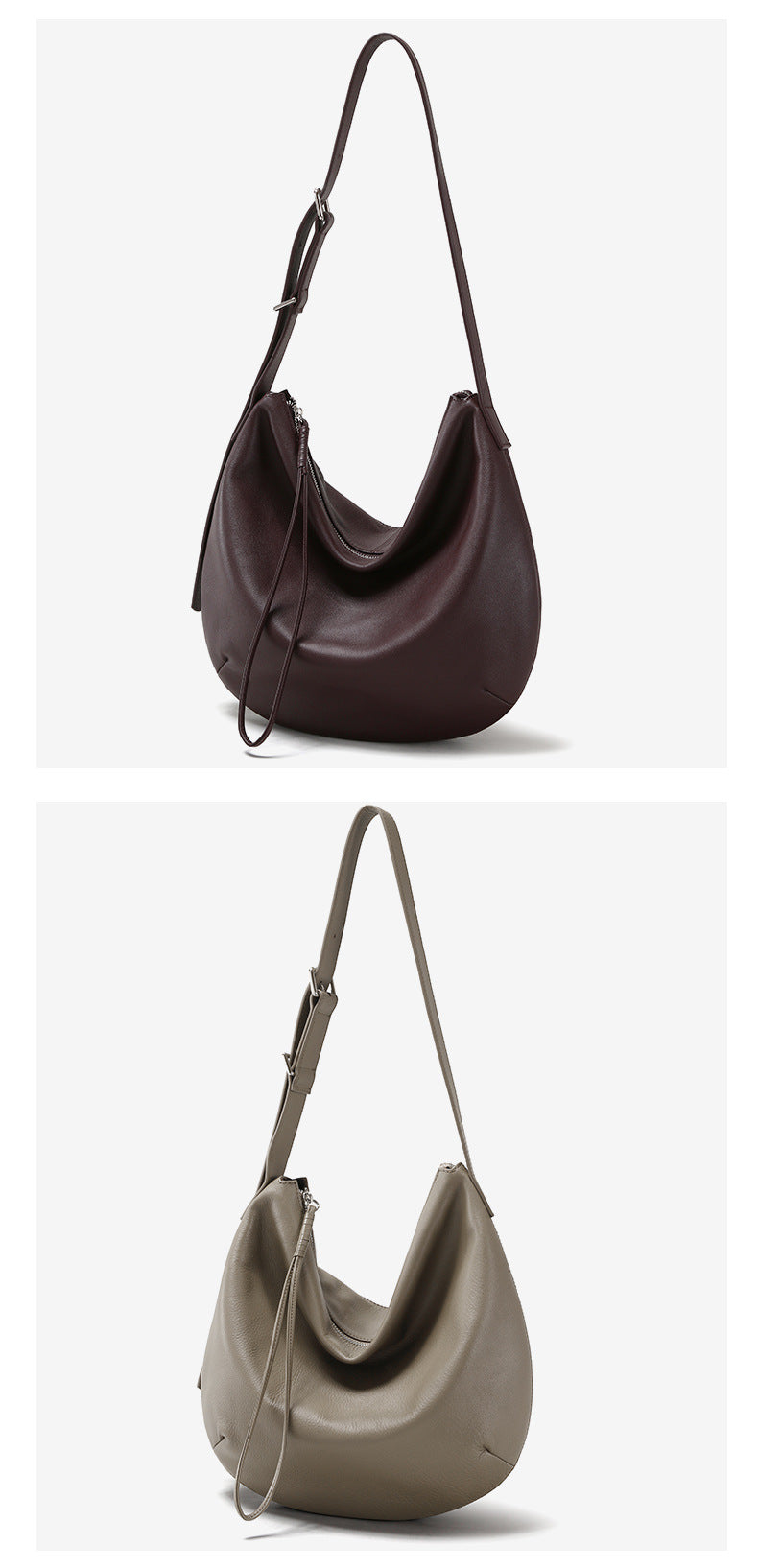 Full-Grain Soft Leather Origami Fold Tote Bag-Handbags-Coffee-Free Shipping Leatheretro
