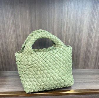 Handwoven Mini Bag – Stylish Tote Handbag-Fruit Green-Free Shipping Leatheretro