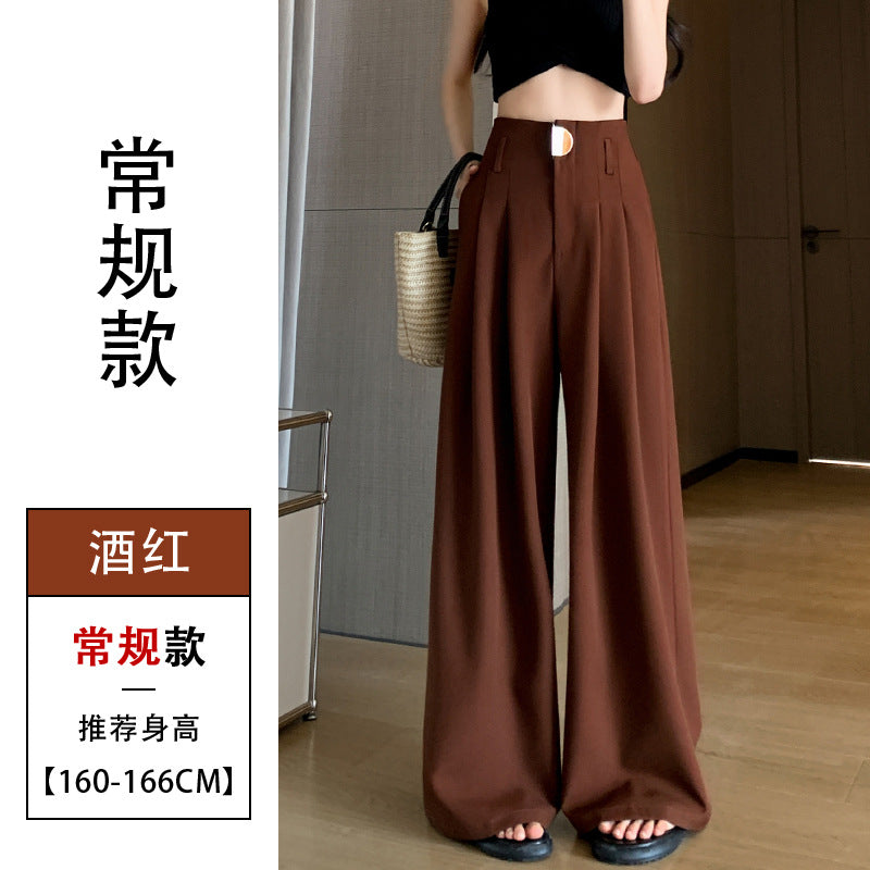 Casual High Waist Loose Long Straight Pants-Pants-Black-S-Free Shipping Leatheretro