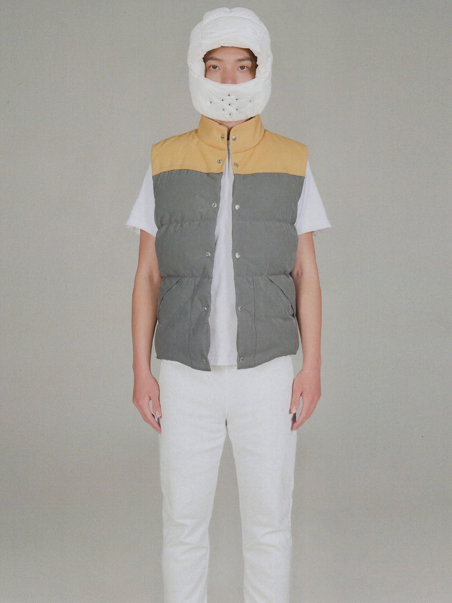 URBAN+FOREST Contrast Down Puffer Vest-Vest-S (Preorder)-Gray-Free Shipping Leatheretro