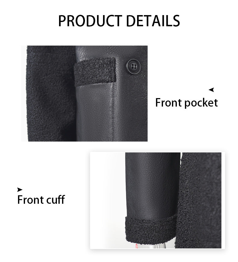 Women's Mid-Long PU Leather Jacket-Black-S 50-57kg-Free Shipping Leatheretro