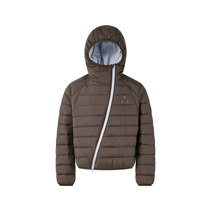 KREATE Color-Block Down Jacket with 90% White Duck Down-Black-S-Free Shipping Leatheretro