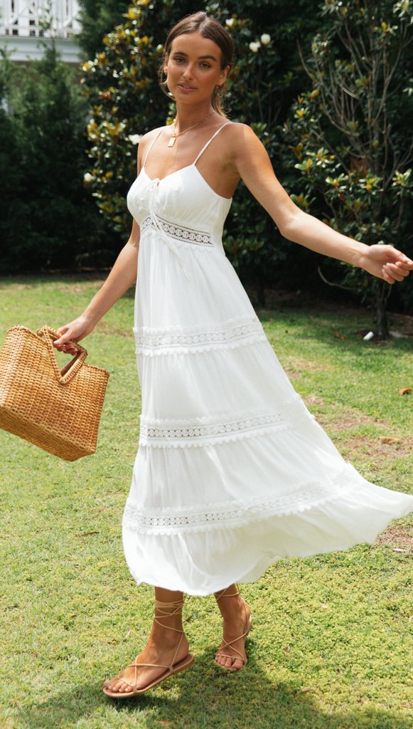 Summer Bohemia Vacation Long Dresses-Dresses-White-S-Free Shipping Leatheretro