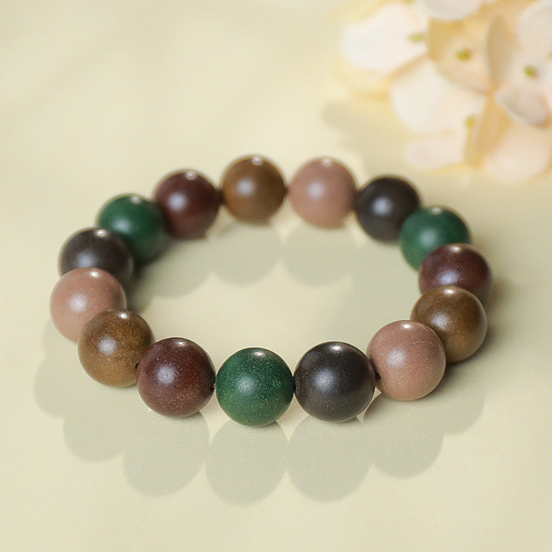 Handmade Five-Element Herbal Bead Bracelet-8mm*23 Beads-Five-Element Herbal Bead Bracelet-Free Shipping Leatheretro