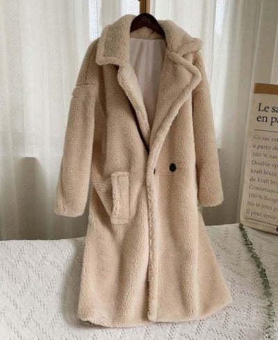 Winter Warm Faux Fur Long Outerwear for Women-Outerwear-Ivory-XS-Free Shipping Leatheretro