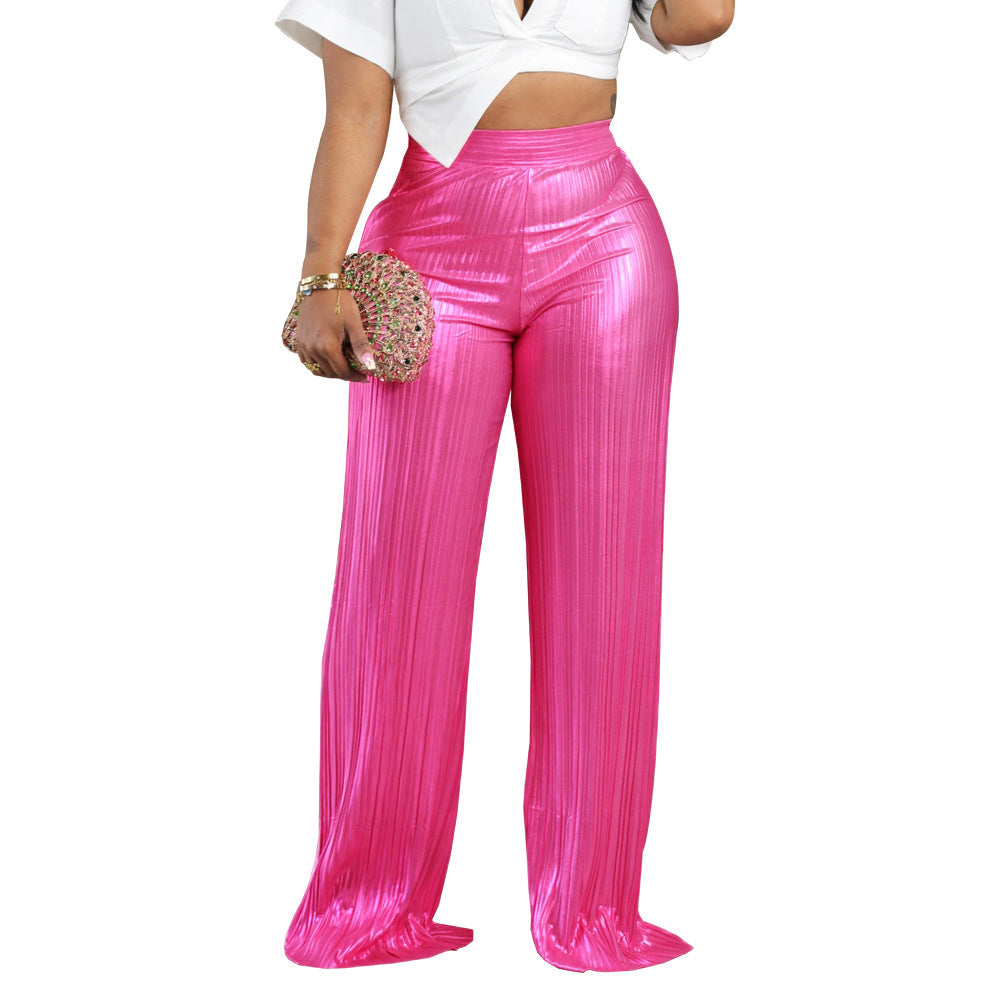 Sexy Wide Legs Women Pants-Pants-Pink-S-Free Shipping Leatheretro