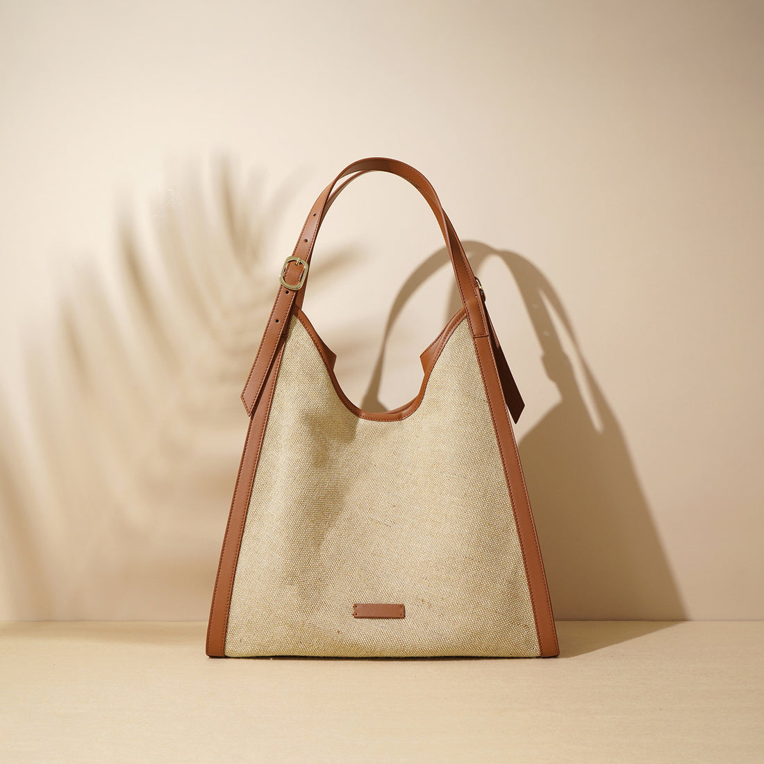 Oversized Boho Cotton Linen Tote Bag – Minimalist Shoulder Bag for Women-flax brown-Free Shipping Leatheretro