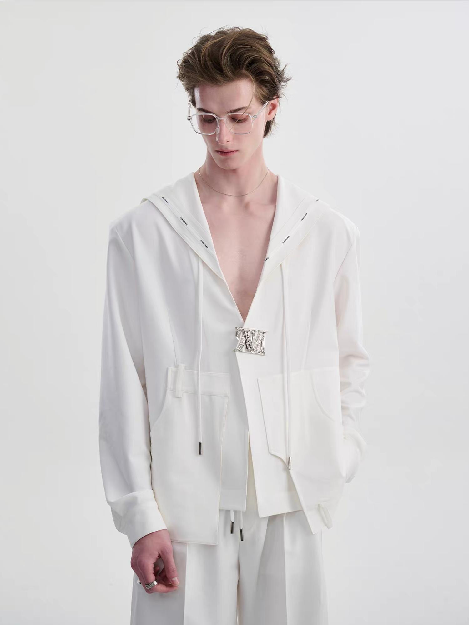 TIWILLTANG Minimal Sailor Collar Shirt-Shirt-S-White-Long-Free Shipping Leatheretro