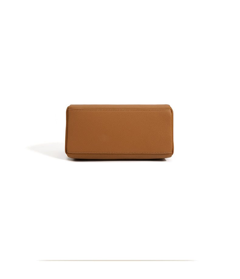 Women's Top-Grain Leather Boston Pillow Bag-crossbody bags-Milkshake White-Free Shipping Leatheretro