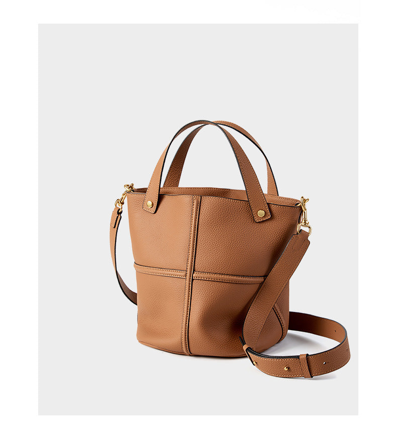 Elegant Genuine Leather Tote Bag-handbags-Black-Free Shipping Leatheretro