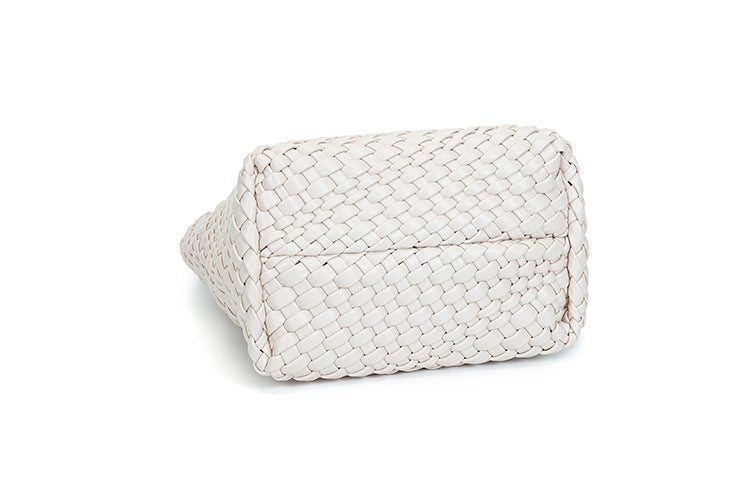 Summer PU Minimalist Boho Shoulder Bag with Detachable Mini Purse-Handbags-Black-Free Shipping Leatheretro