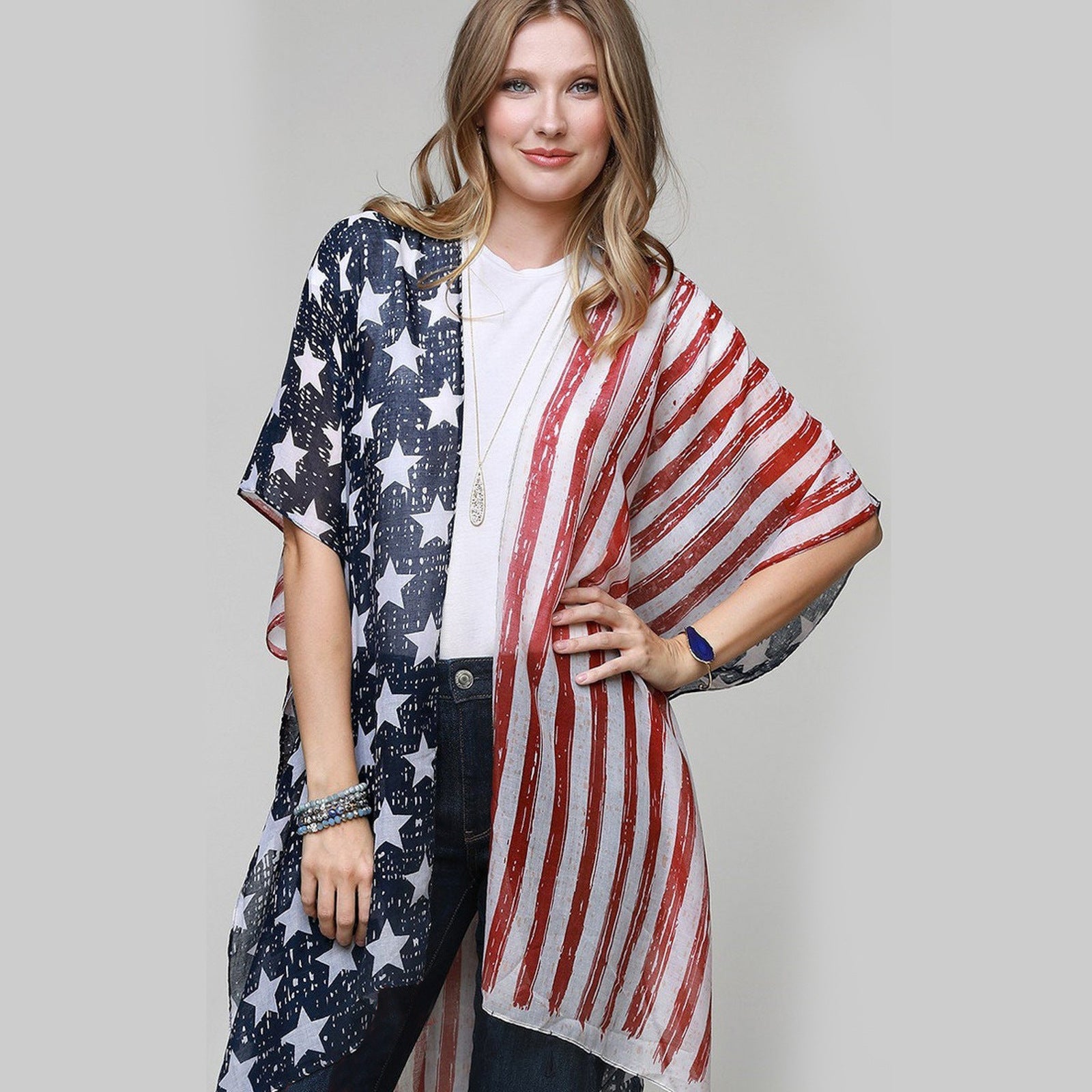 Casual Indenpence Day Flag Summer Beach Cover Ups-Swimwear-The same as picture-Adult-Size-Free Shipping Leatheretro