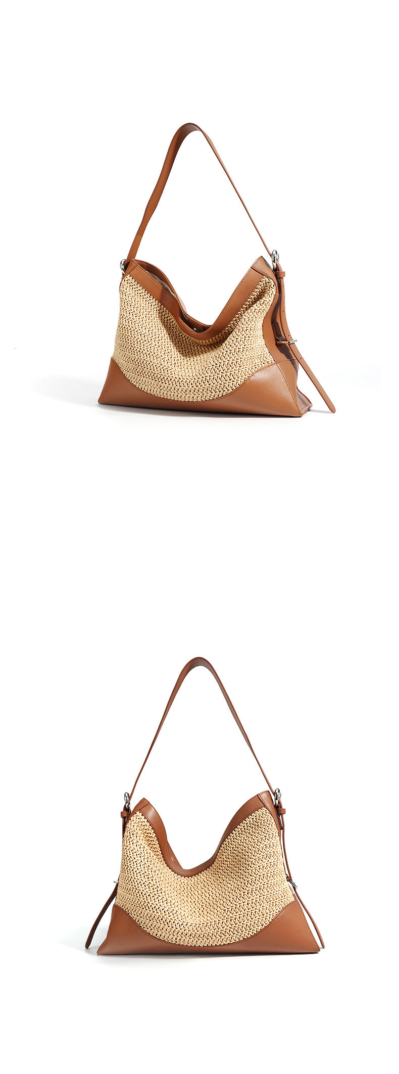 Handmade Large Capacity Casual Woven Shoulder Bag-Shoulder Bags-As Photo-Free Shipping Leatheretro