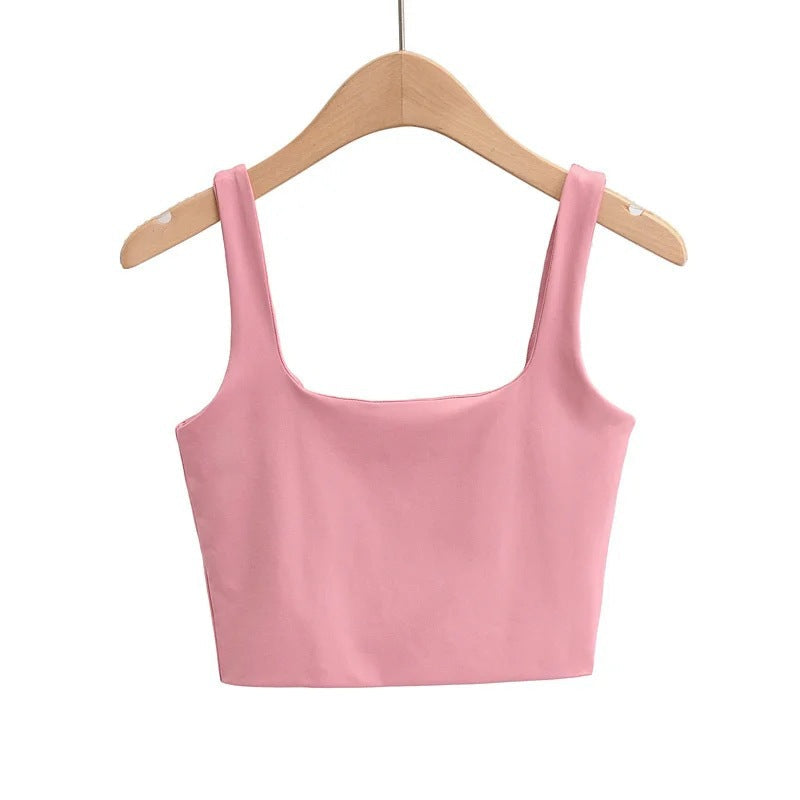 Sexy Sleeveless Short Tank Tops-tank tops-Pink-S-Free Shipping Leatheretro