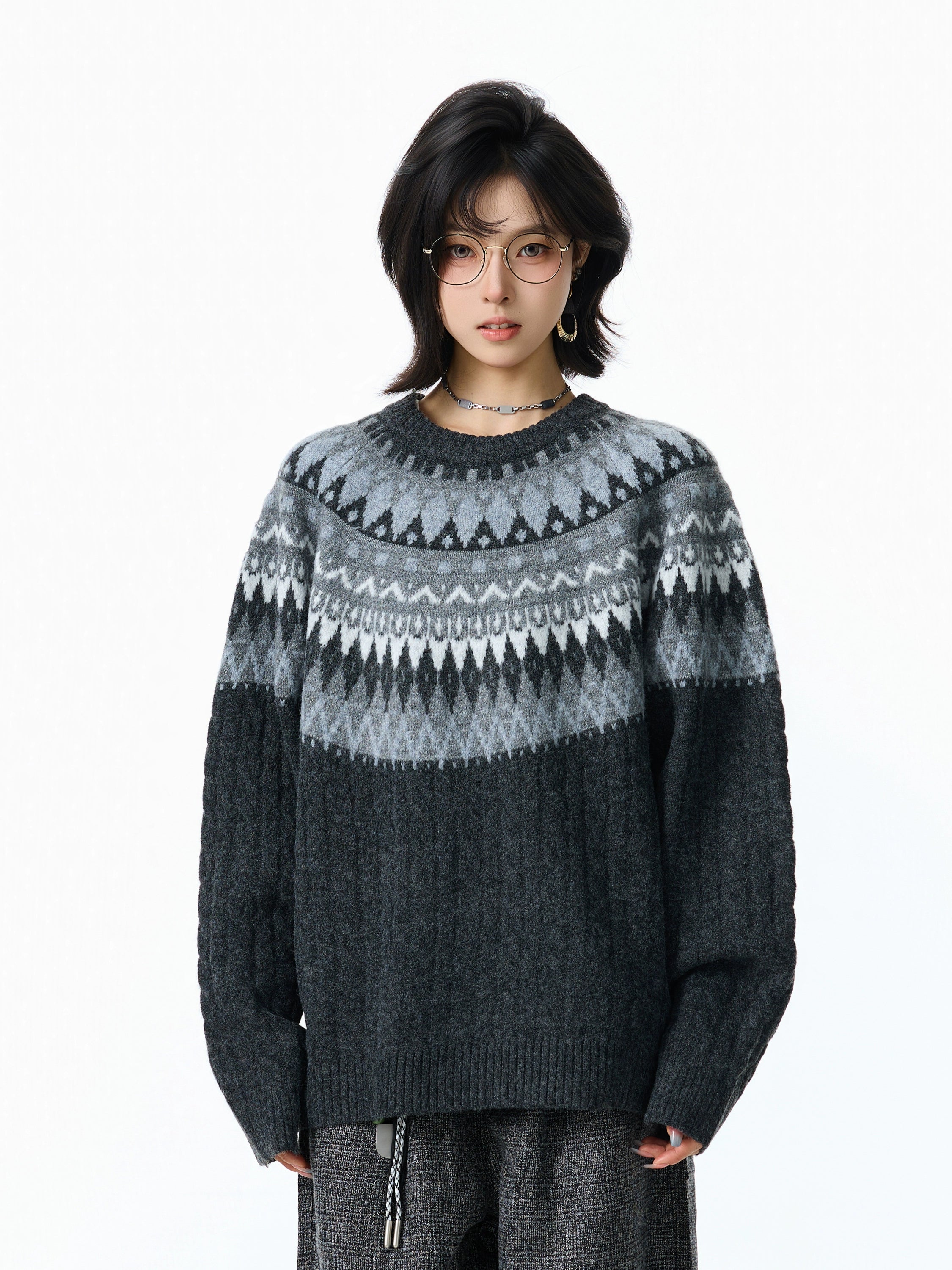 BFLC Cozy Winter & Fall Loose Pullover Knit Sweater-Apricot-M-Free Shipping Leatheretro