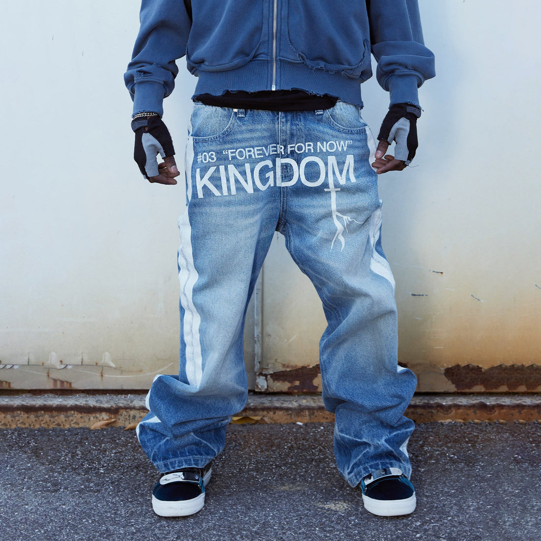 VINKID Washed Contrats Graphic Straight-Leg Jeans-Jeans-S (Preorder)-Free Shipping Leatheretro
