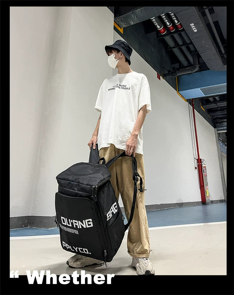 Boom Versatile Large-Capacity Backpack-Black-Free Shipping Leatheretro