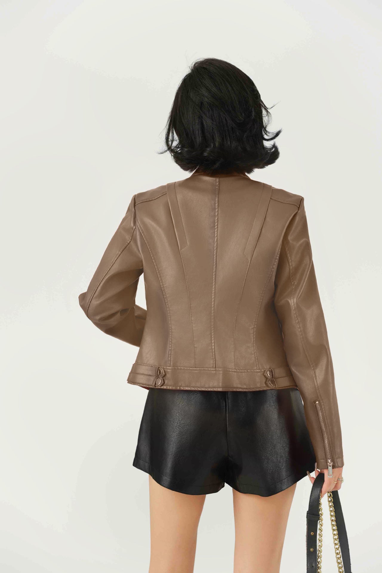 Women's Fashion PU Leather Jacket-Red-S-Free Shipping Leatheretro