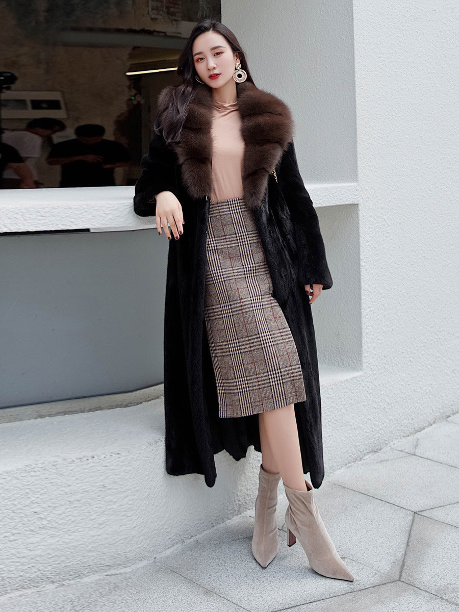 Luxurious Faux Fur Long Winter Overcoats for Women-Outerwear-Black-S-Free Shipping Leatheretro