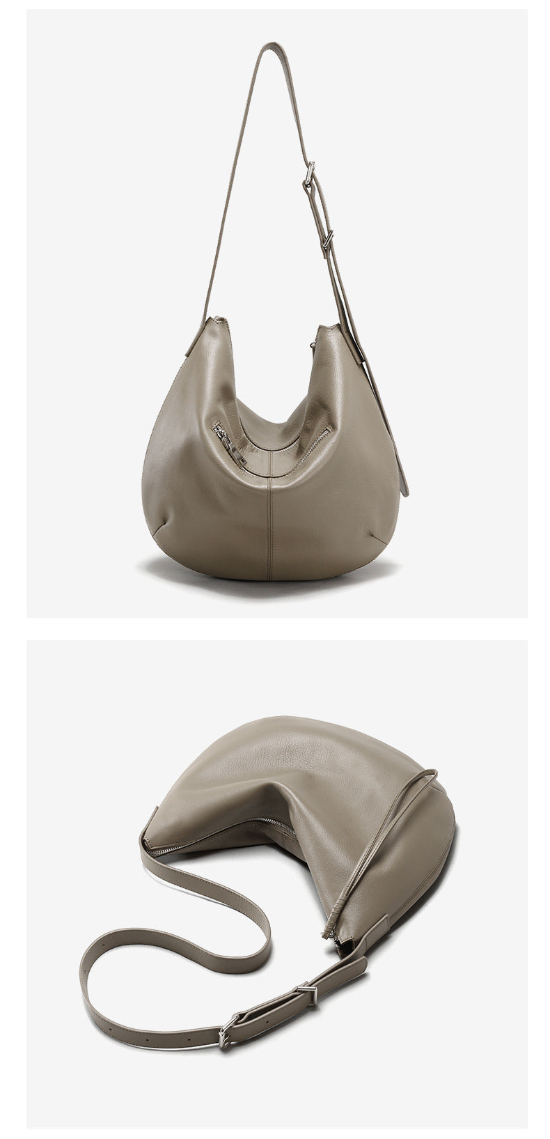 Full-Grain Soft Leather Origami Fold Tote Bag-Handbags-Coffee-Free Shipping Leatheretro