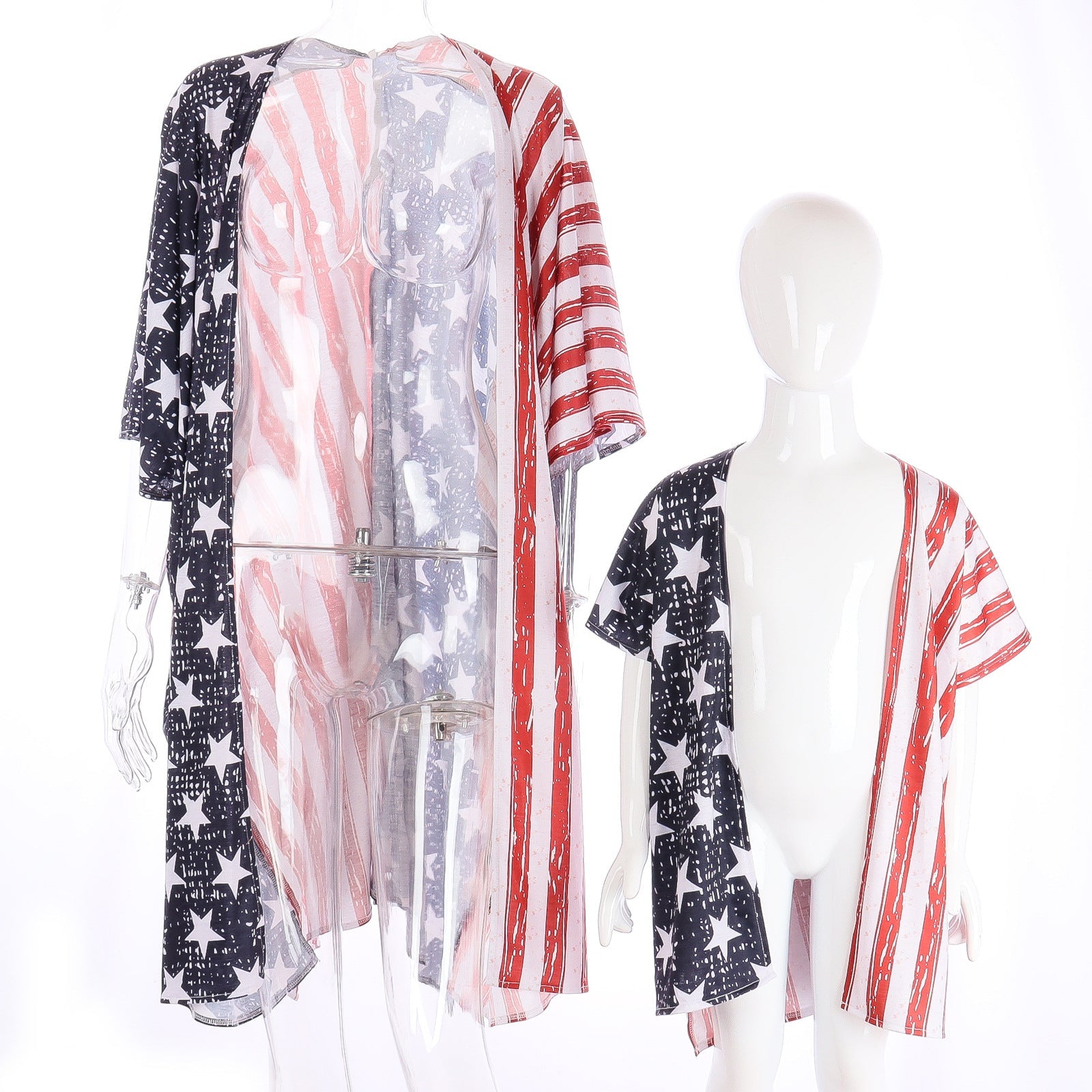 Casual Indenpence Day Flag Summer Beach Cover Ups-Swimwear-The same as picture-Adult-Size-Free Shipping Leatheretro