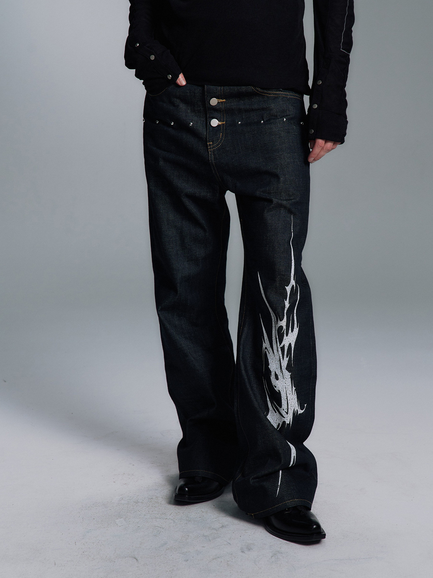 PAIKI Thorn Totem Selvedge Jeans-Jeans-S / 31"-Free Shipping Leatheretro