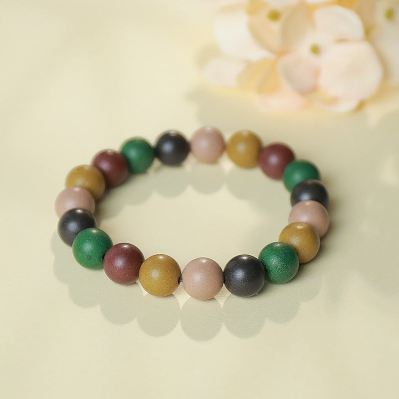 Handmade Five-Element Herbal Bead Bracelet-8mm*23 Beads-Five-Element Herbal Bead Bracelet-Free Shipping Leatheretro