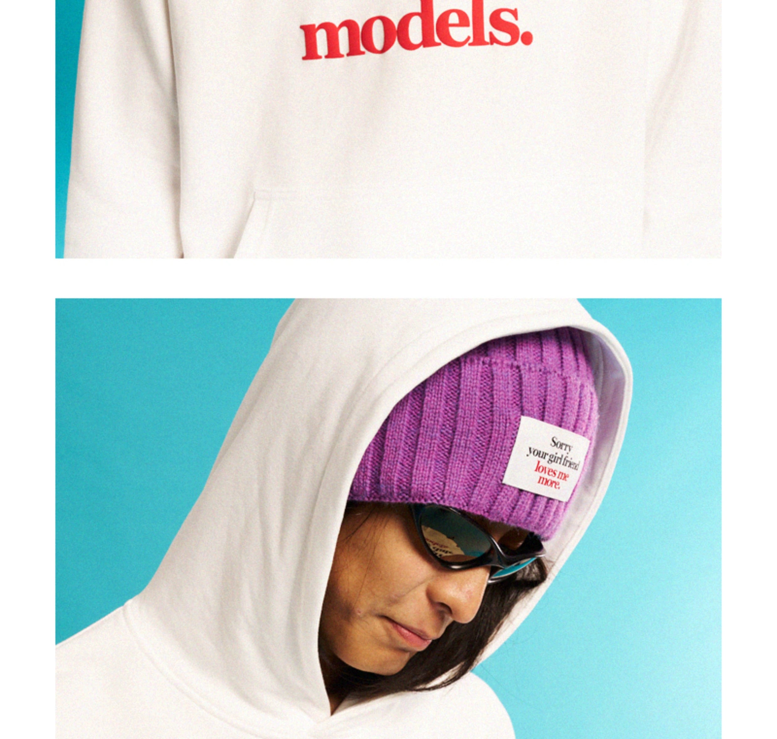WCC SORRY GIRLS I ONLY DATE MODELS Hoodie-White-M-Free Shipping Leatheretro