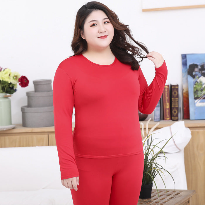 Casual Plus Sizes Long Sleeves Shirts & Pants Homewear-Sleepwear & Loungewear-Red-M-Free Shipping Leatheretro