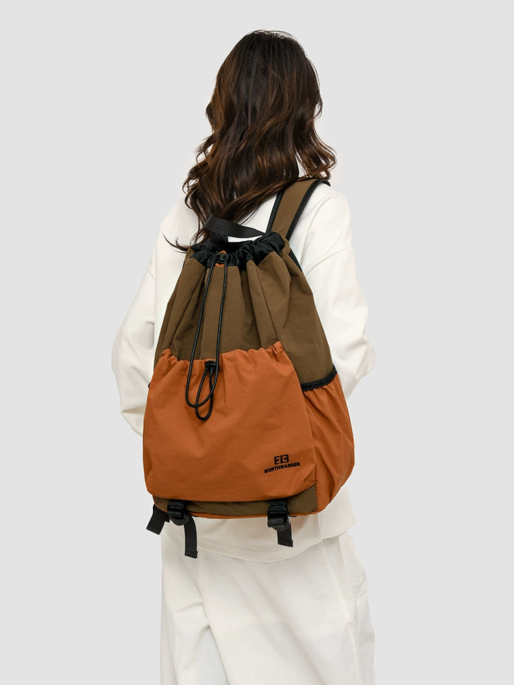 BOOM Contrast Color Drawstring Backpack-Purple-Free Shipping Leatheretro