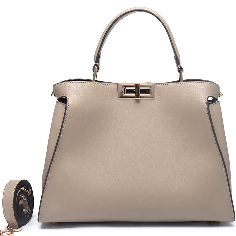 Genuine Leather Large Women’s Crossbody & Handbag-Handbags-Black King Size 39-Free Shipping Leatheretro