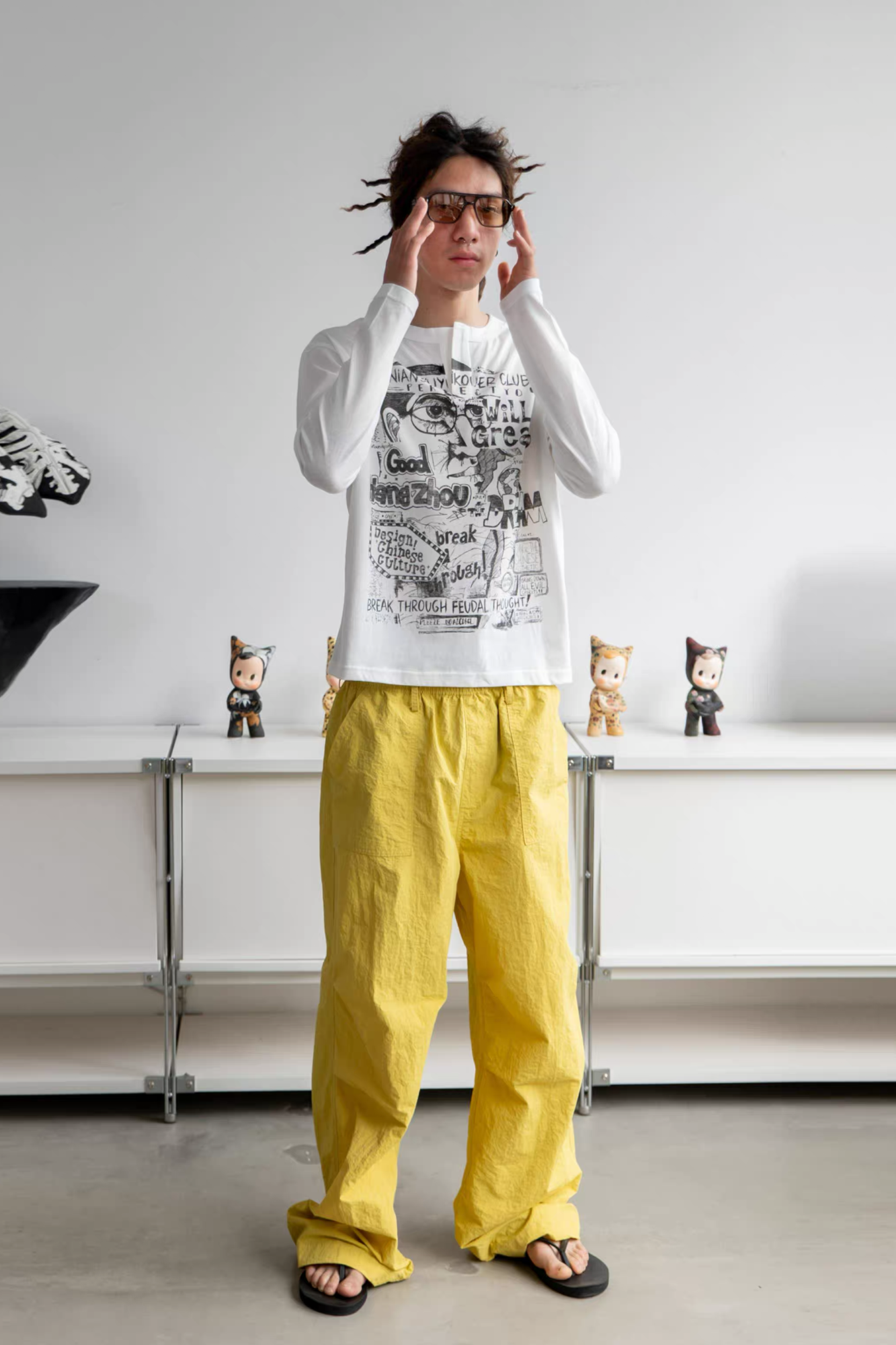 NIANJIUYIKOUER Nylon Paratrooper Straight-Leg Pants-Pants-XS-Orange-Free Shipping Leatheretro