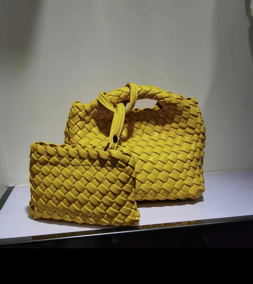 Handwoven Mini Bag – Stylish Tote Handbag-Fruit Green-Free Shipping Leatheretro