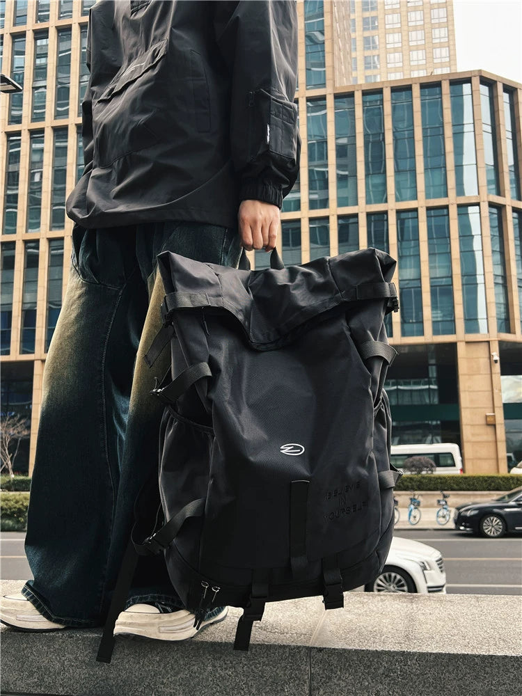 BOOM Large Capacity Tactical Backpack - Waterproof Hiking-Black-Free Shipping Leatheretro