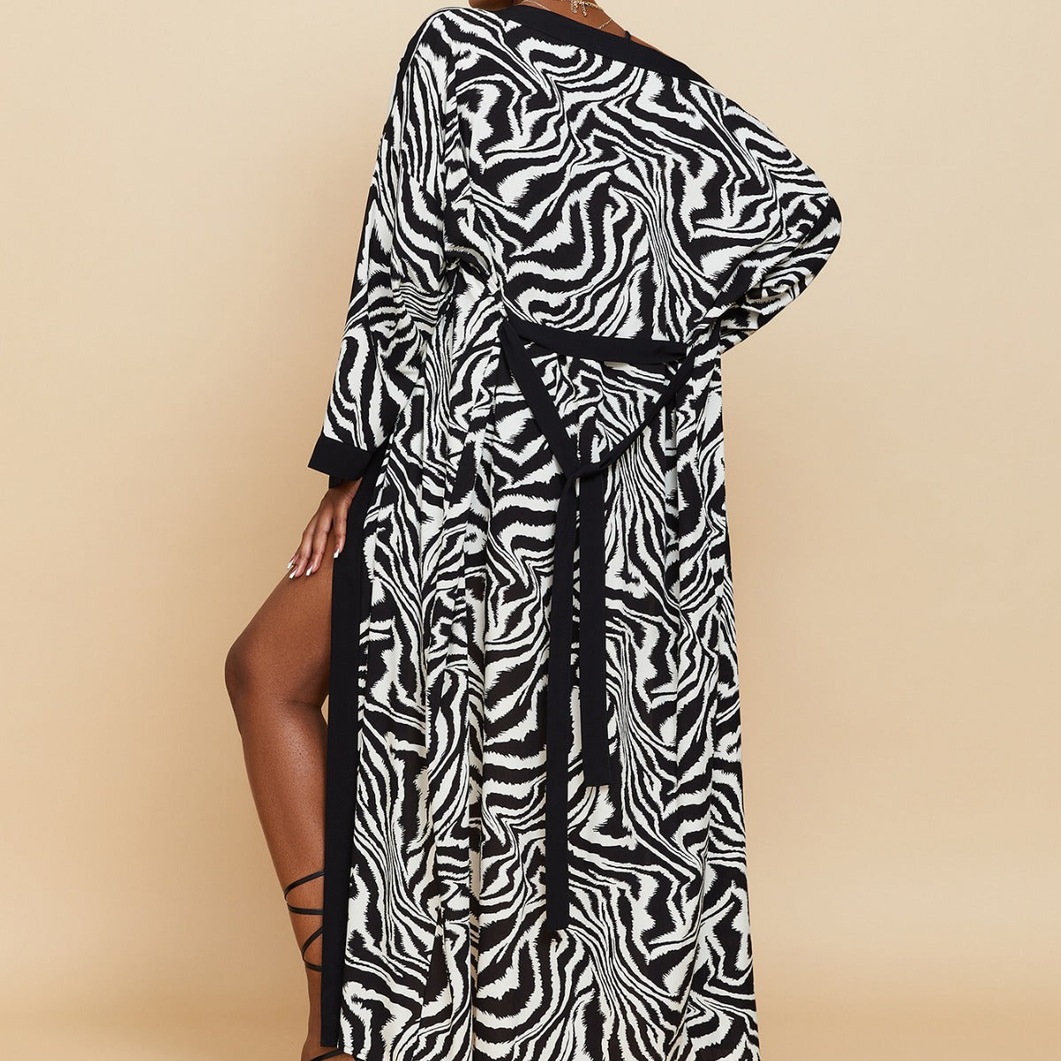 Casual Summer Zebra Print Cover Ups-Cover Ups-A-One Size-Free Shipping Leatheretro