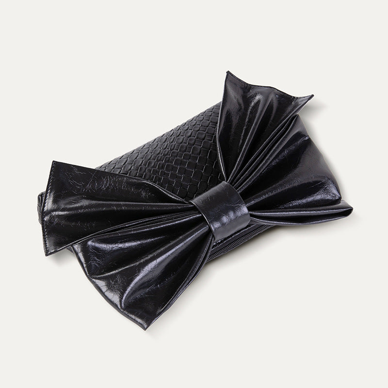 Stylish PU Leather Handwoven Shoulder Bag for Women-gold-26x15x5CM-Free Shipping Leatheretro