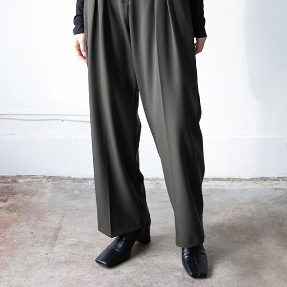 Fashion Wide Legs Pants for Women-Pants-Gray-S-Free Shipping Leatheretro