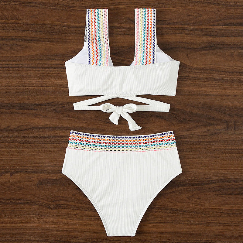 Sexy Two Pieces Beachwear for Women-Swimwear-White-S-Free Shipping Leatheretro