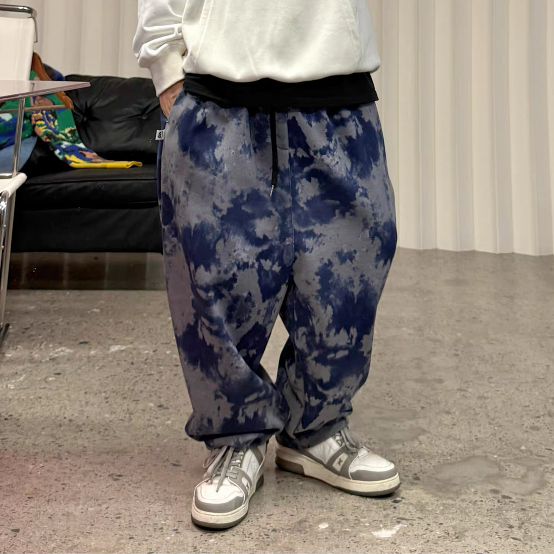 ME DA IGUAL Tie-Dye Oversized Tapered Sweatpants-Pants-M-Free Shipping Leatheretro