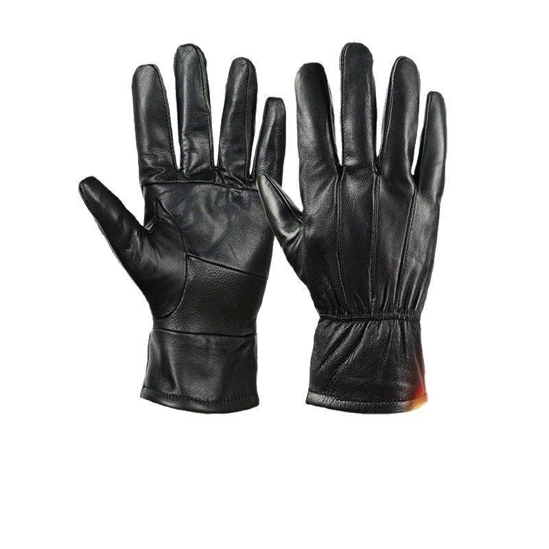 Premium Genuine Sheepskin Leather Winter Gloves for Women & Men-Black-L-Free Shipping Leatheretro