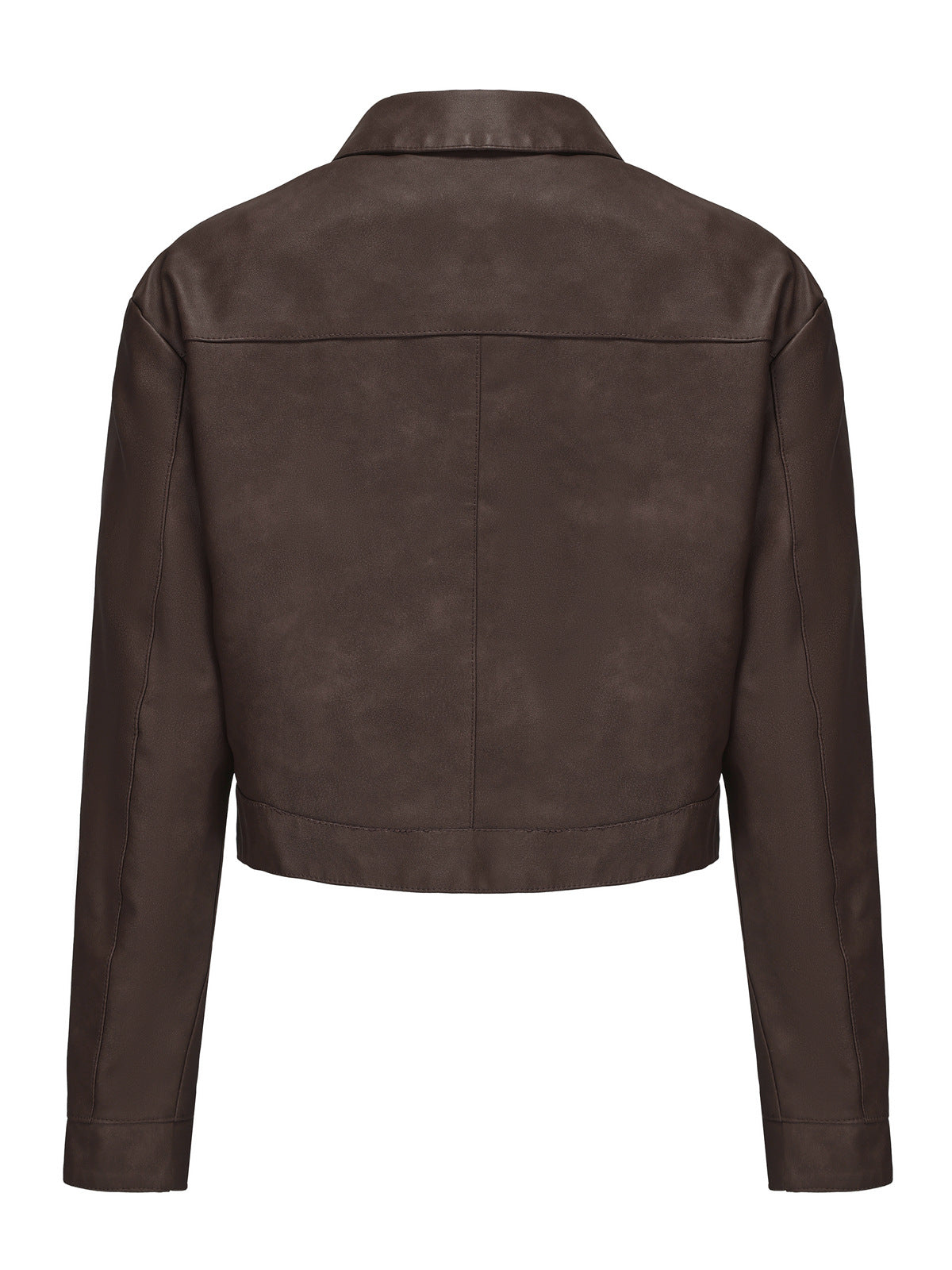 Women's Faux Leather Jacket-Lotus root pink #7-S-Free Shipping Leatheretro