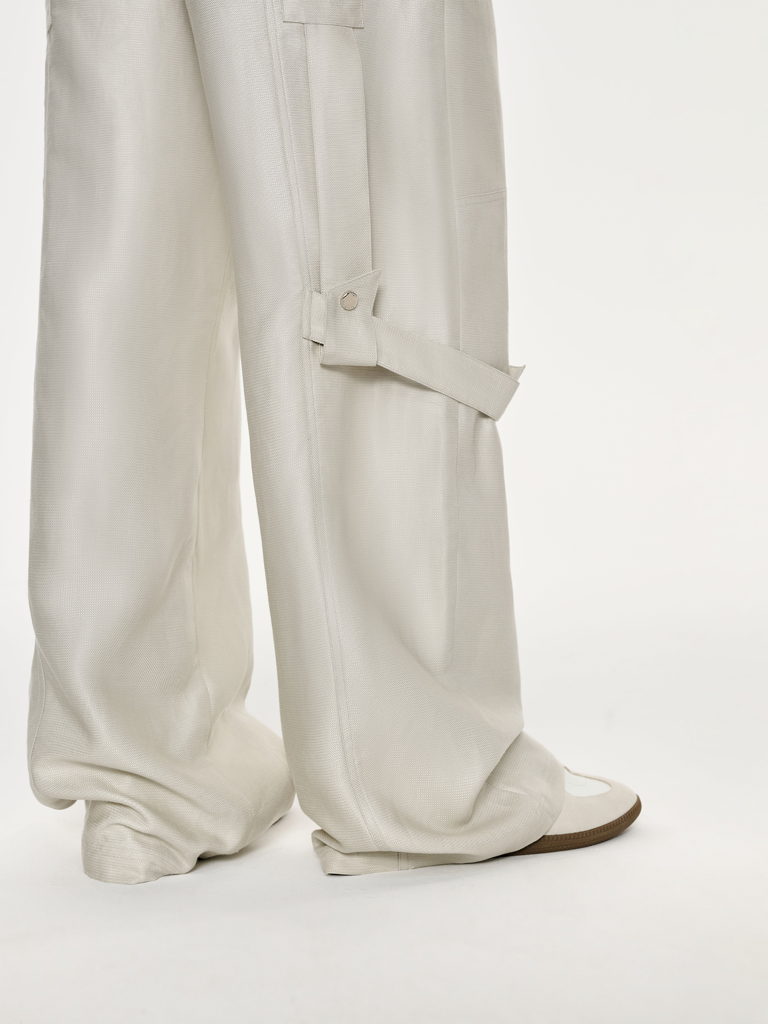TIWILLTANG Contrast Panel Straight-Leg Pants-Pants-S / 28-31“-Free Shipping Leatheretro