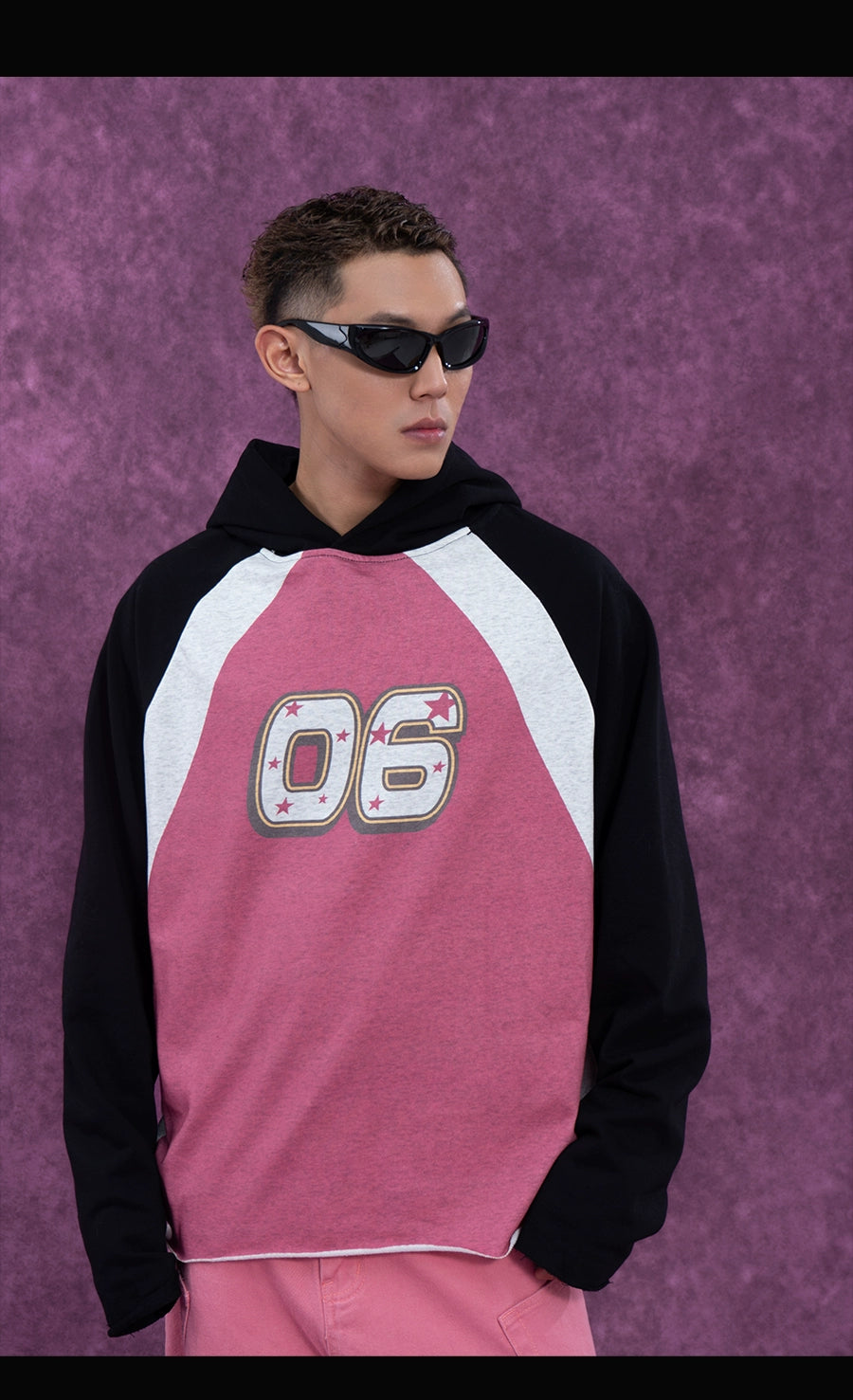 CLP Unisex Black & Red Print Oversized Hoodie-Red-M-Free Shipping Leatheretro